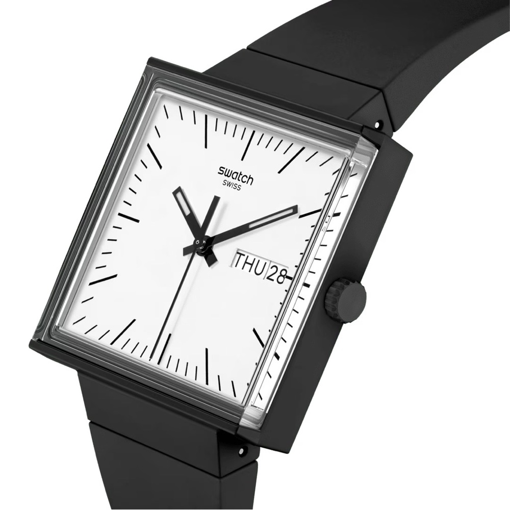 Swatch What If Square Minimalist Watch